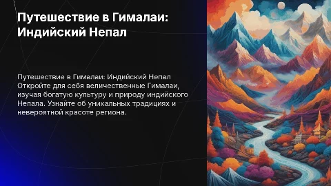 Путешествие в Гималаи "Индийский Непал"