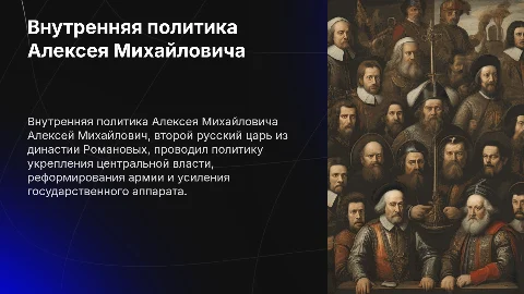 Внутренняя политика Алексея Михайловича