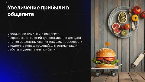 работа для увеличении прибыли в точке общепита