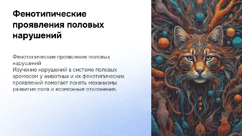 Нарушения в развитии пола и половых хромосом у животных