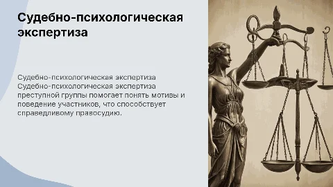 Судебно-психологическая экспертиза преступной группы