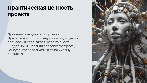 Практическая ценность проекта