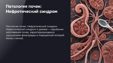 Патология почек «Нефротический синдром» «Уремия»