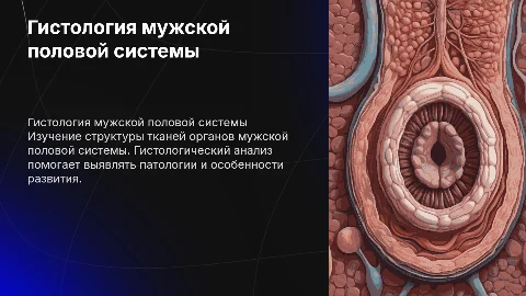 Гистологическое исследование органов мужской половой системы