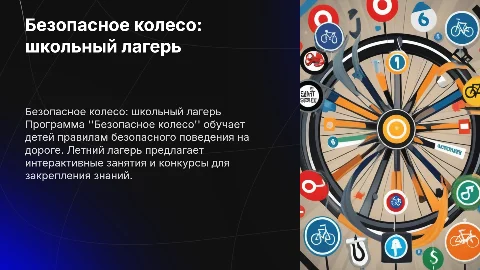 безопасное колесо школьный лагерь