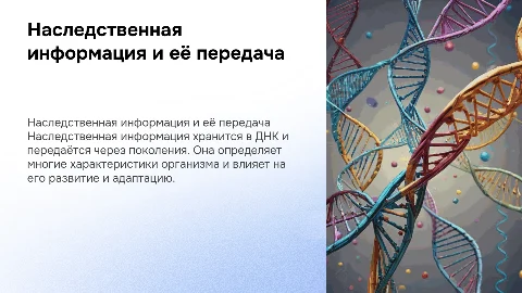 Наследственная информация и передача её из поколения в поколение