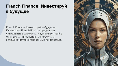 Презентация для инвесторов: Franch Finance и инновационные проекты
