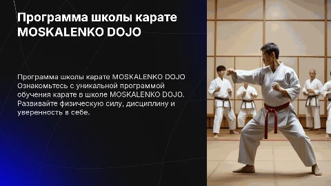 Програма школы карате MOSKALENKO DOJO