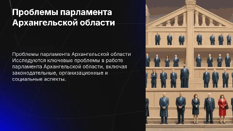 проблемы парламента субъекта РФ, Архангельская область