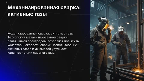 Технология механизированной сварки плавящимся электродом