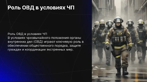 Задачи ОВД при поддержании режима чрезвычайного положения