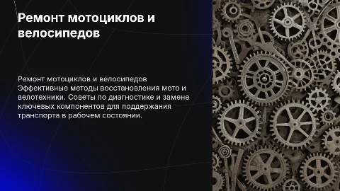 ремонт мото и велотехники