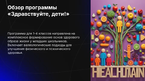 Обзор валеологической программы «Здравствуйте, дети!» для 1-4 классов