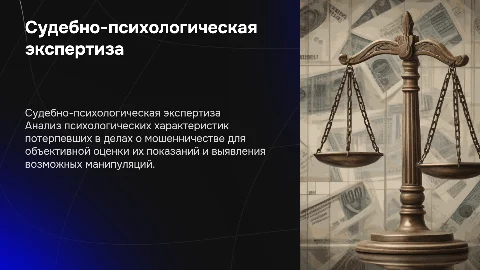 Судебно-психологическая экспертиза потерпевшего в мошенничестве