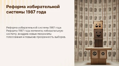 Реформа избирательной системы 1987 года