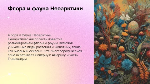 флора и фауна неоарктическоой области биогеографии