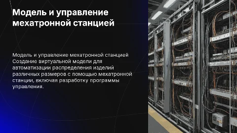 Разработка виртуальной модели мехатронной станции