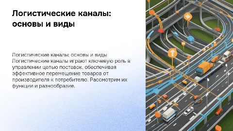 Логистические каналы: сущность, функции, виды