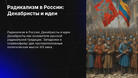 Формирование традиций радикализма в России: декабризм и его влияние