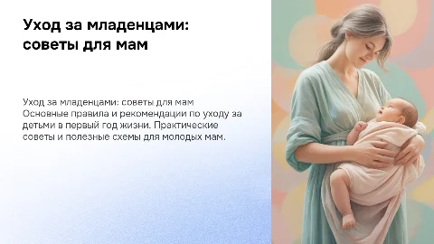 Правила ухода за детьми первого года жизни для молодых мам