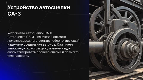 УСТРОЙСТВО И РАБОТА АВТОСЦЕПКИ СА-3