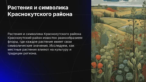 Растения и символика в Краснокутском районе Саратовской области
