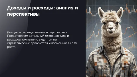 Презентация по доходам и расходам для партнера