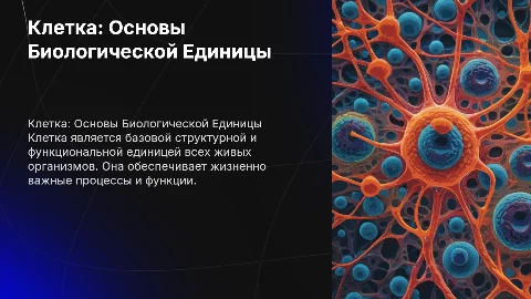 Презентация на тему клетка