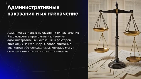 Назначение административного наказания: принципы и обстоятельства
