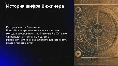 История шифра Вижинера