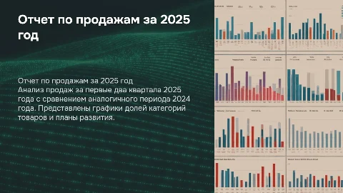 Отчет по продажам за два квартала 2025 года