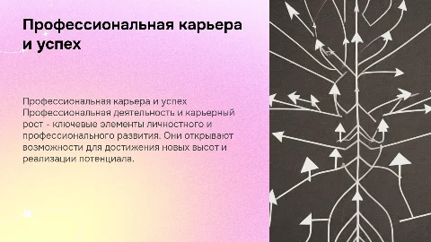 Профессиональная деятельность и карьерный рост