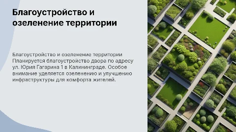 Благоустройство и озеленение территории в Калининграде