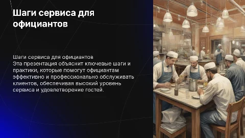 шаги сервиса для официантов