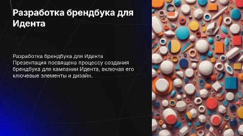 разработка брендбука для кампании Идента
