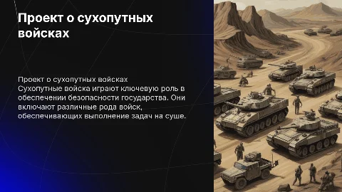 проект на тему сухопутные войска