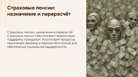 Назначение, выплата и перерасчёт страховых пенсий