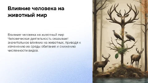 Воздействие человека на животных
