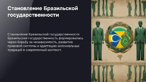 Становление государственности и правовой системы в Бразилии
