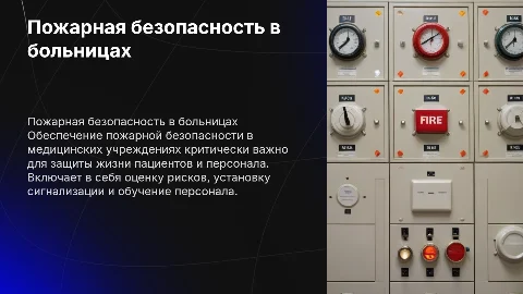 Обеспечение пожарной безопасности в лечебных учреждения»