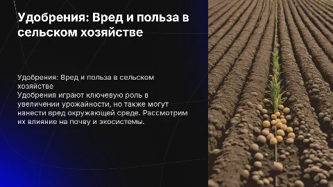 Кейс использования удобрения в сельском хозяйстве вред и польза