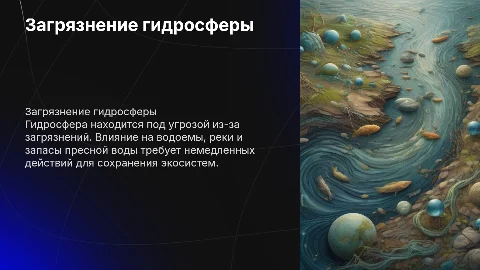 Загрязнение гидросферы: проблемы и решения