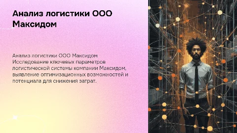 Анализ логистической системы ООО Максидом: ключевые параметры
