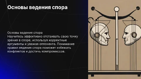 правила ведения спора