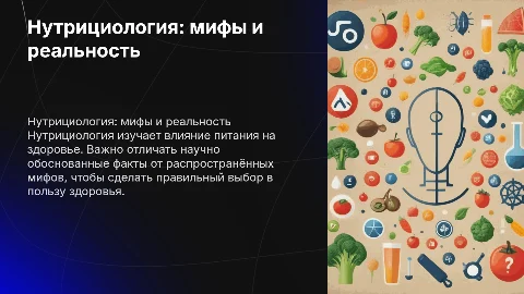Нутрициология. правда и мифы