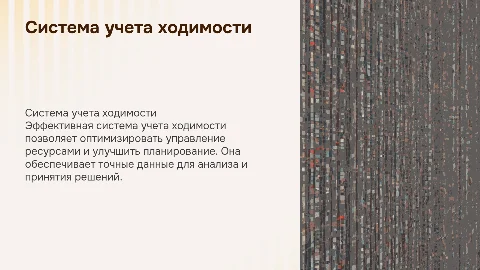 СИСТЕМА УЧЕТА ХОДИМОСТИ