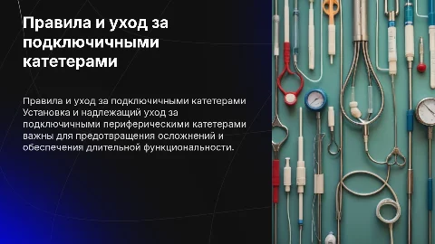 Правила постановки и ухода за катетерами: ключевые аспекты
