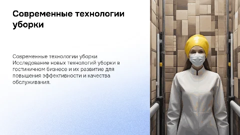 Технологии уборки номерного фонда и их совершенствование