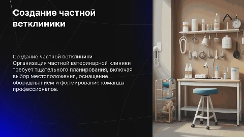 организация частной ветеринарной клиники