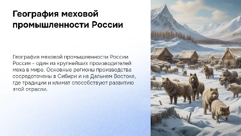 География меховой промышленности в россии